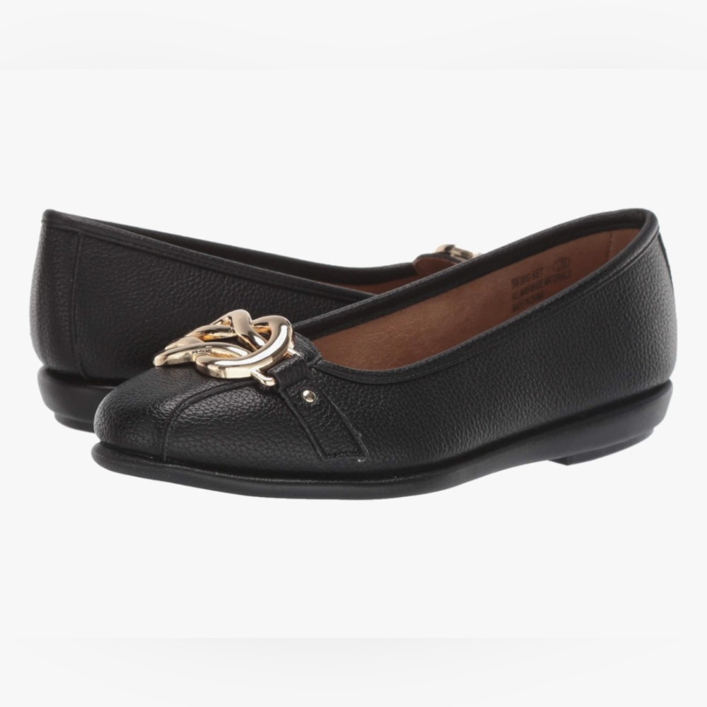 A2 By Aerosoles Faux Leather Big Bet Ballet Flats Women’s Size 9.5 (NWOT)